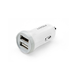 双USB车载充电器(12W)(苹果白)PET挂卡装-国内版CN(T)
