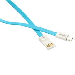 小面Micro USB数据充电线II（800mm) 湖水蓝(T)
